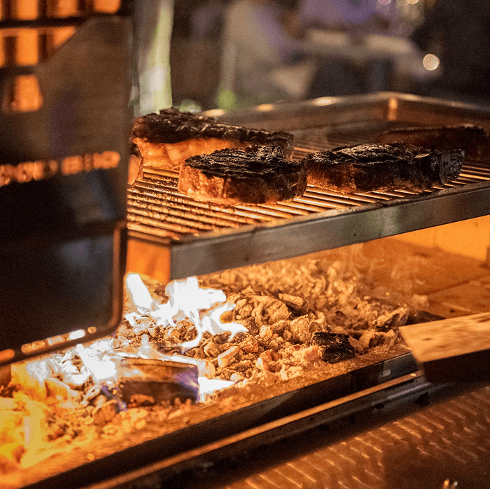 Premium grill setup for a corporate event